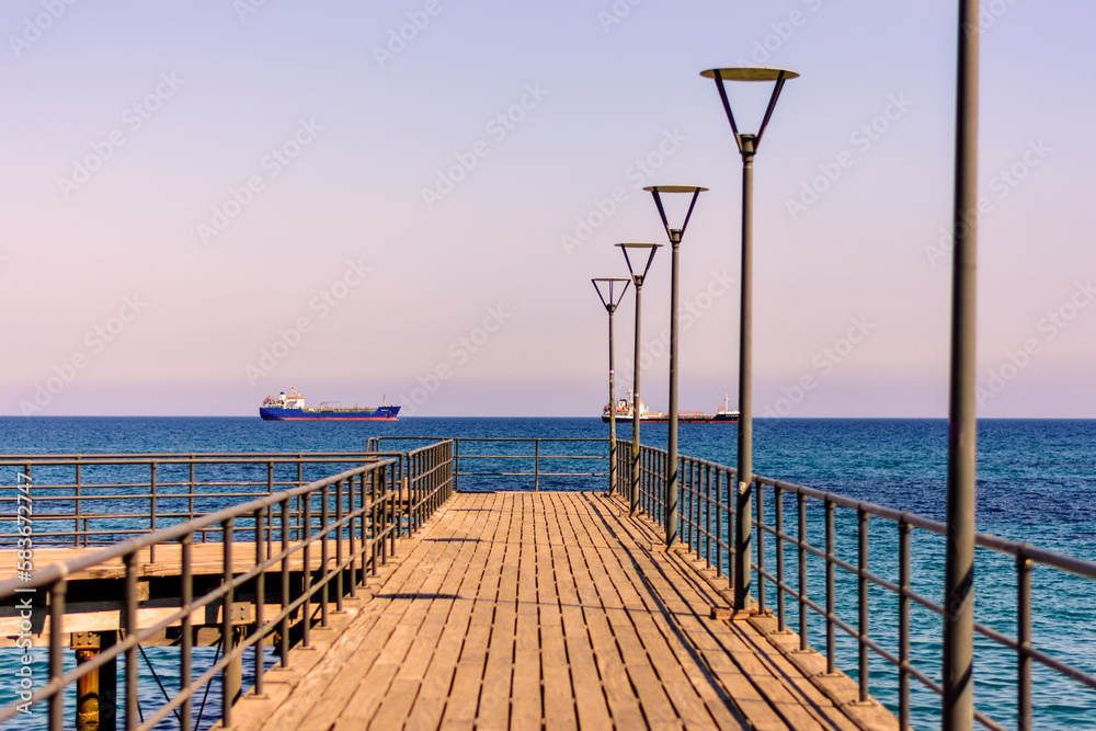 Pier in the sea, Limassol, Cyprus