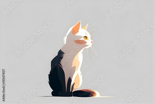 cat isolated. Generated AI