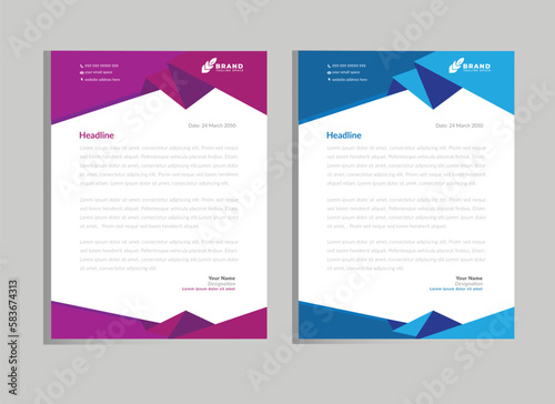 modern letterhead template for business.