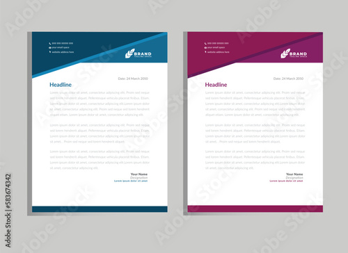 modern letterhead template for business.