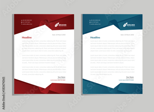 modern letterhead template for business.