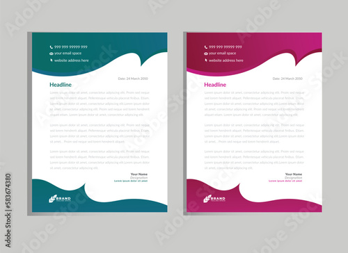 modern letterhead template for business.