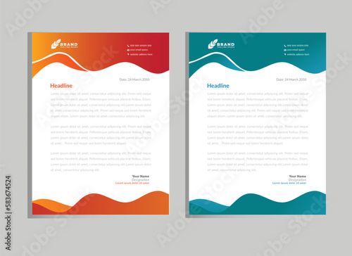 modern letterhead template for business.