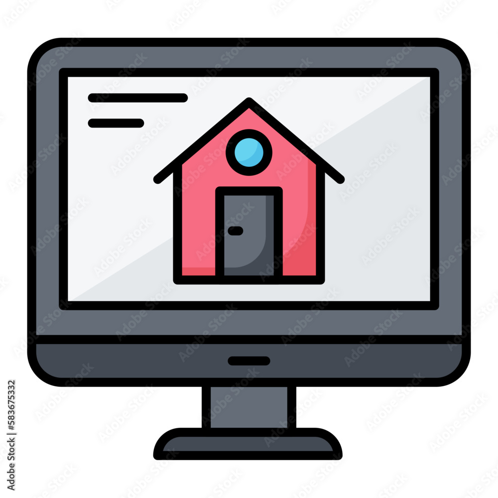 Presentation Line Color Icon Presentation Line Color Icon