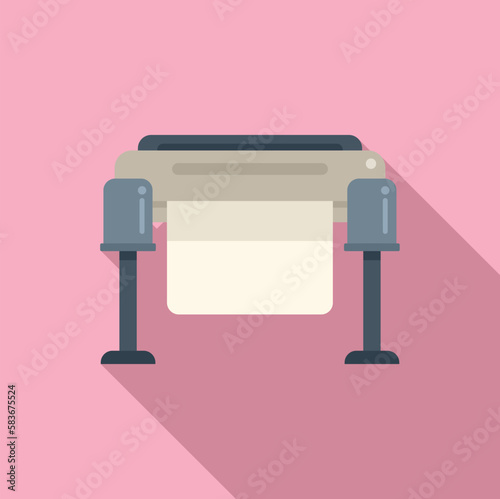 Plotter icon flat vector. Digital print. Service screen