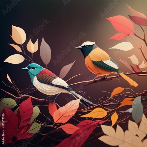 bird on a branch © WickedLC