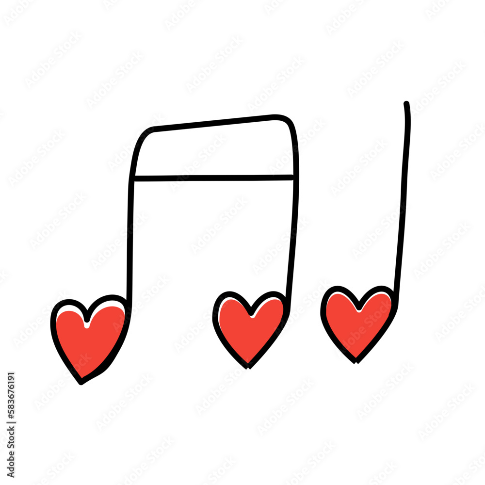heart music note icon heart music note icon