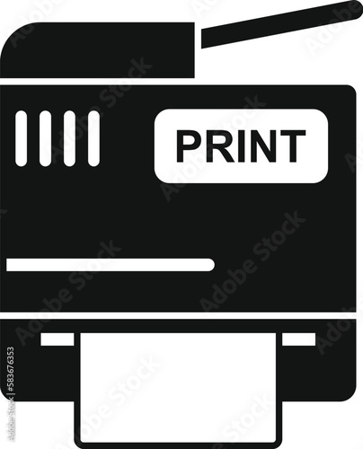 Printer print icon simple vector. Digital machine. Service industry