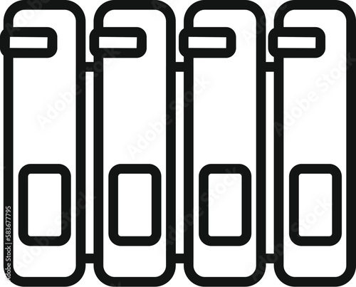 Cmyk cartridges icon outline vector. Digital print. Color offset