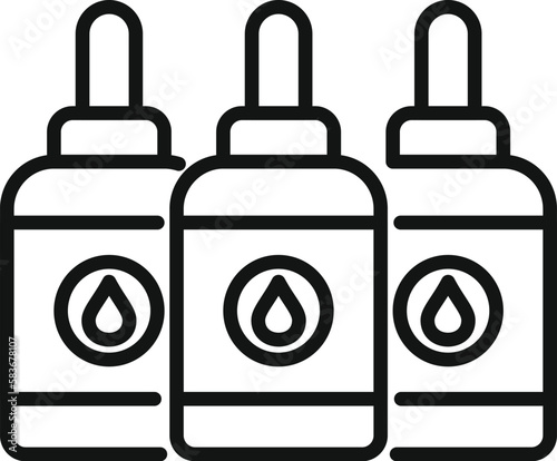 Printer fill ink bottles icon outline vector. Digital print. Roll paper