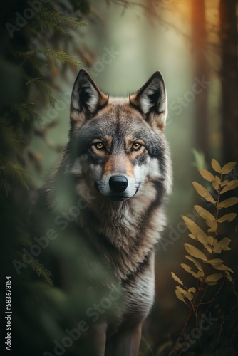 Wolf in Nature © Synaptic Studio