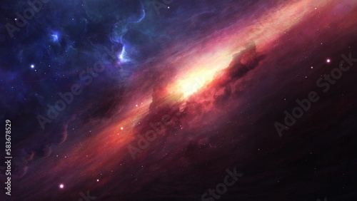 Fototapeta Naklejka Na Ścianę i Meble -  sun and space star galaxy nigth universe planet 