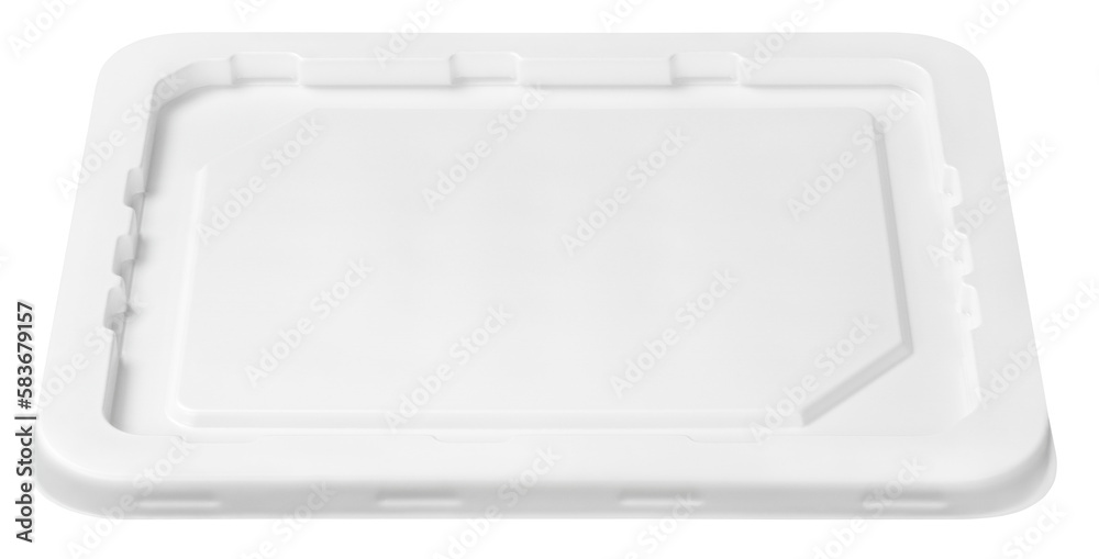 White plastic container lid isolated on transparent background White plastic container lid isolated on transparent background