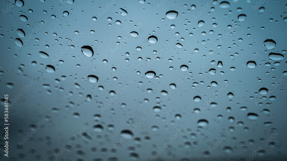 Rain drops on a windshield Rain drops on a windshield