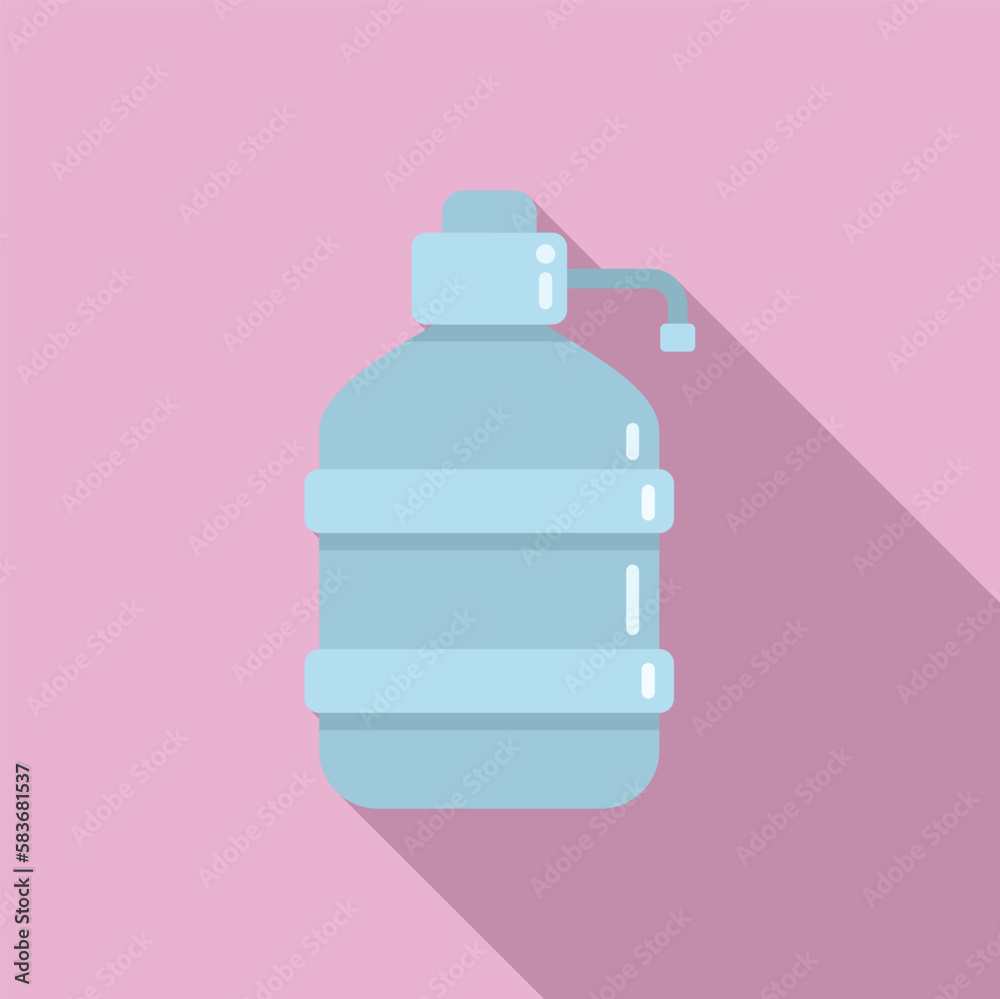 Water purifier tank icon flat vector. Treatment equipment. Container ecology Water purifier tank icon flat vector. Treatment equipment. Container ecology