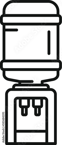Office water icon outline vector. Filter treatment. System tank