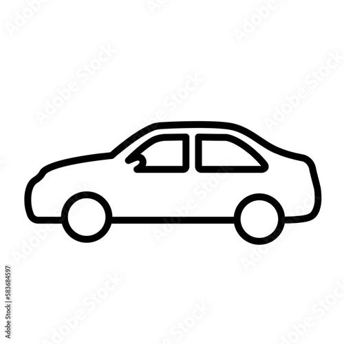 outline car icon simple Vector illustration background graphic