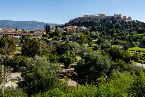 View of the ancient city, Acropolis, Athens, Greece