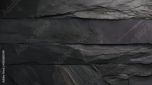 Dark grey and black slate background or texture (ai generated)