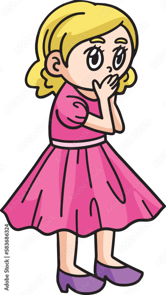 Amazed Woman Cartoon Colored Clipart Illustration Amazed Woman Cartoon Colored Clipart Illustration