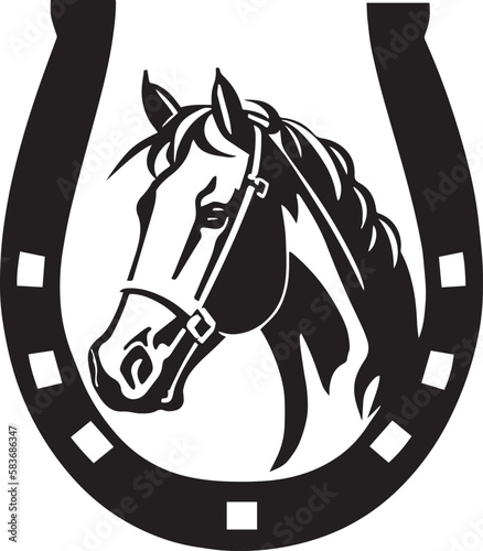 Horse horseshoe Vector illustration, SVG