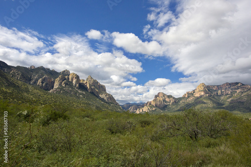 Beautiful and remote Chiricahua Mountains landscape in Southern Arizona