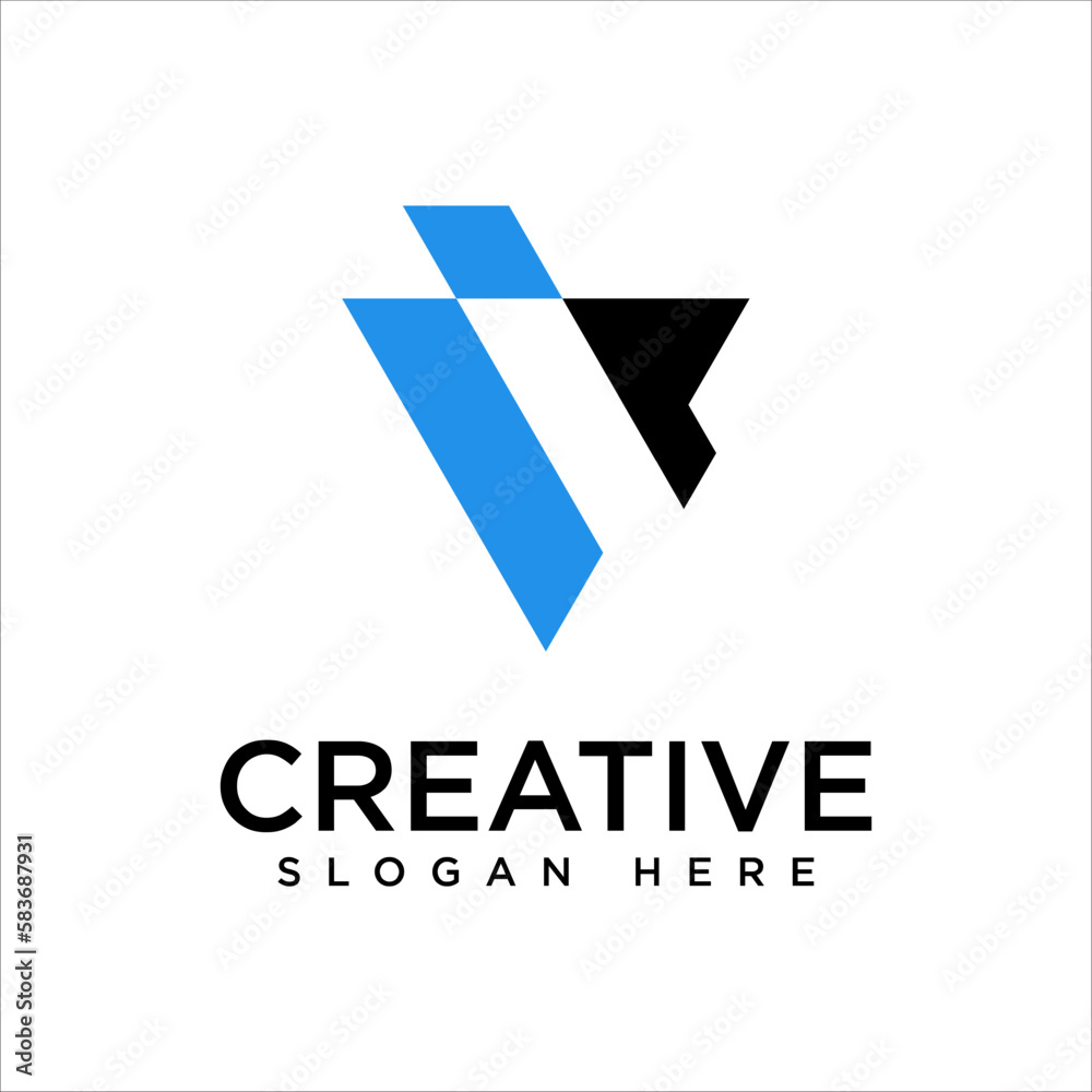 IVP creative initials letter logo concept. IVP letter design.