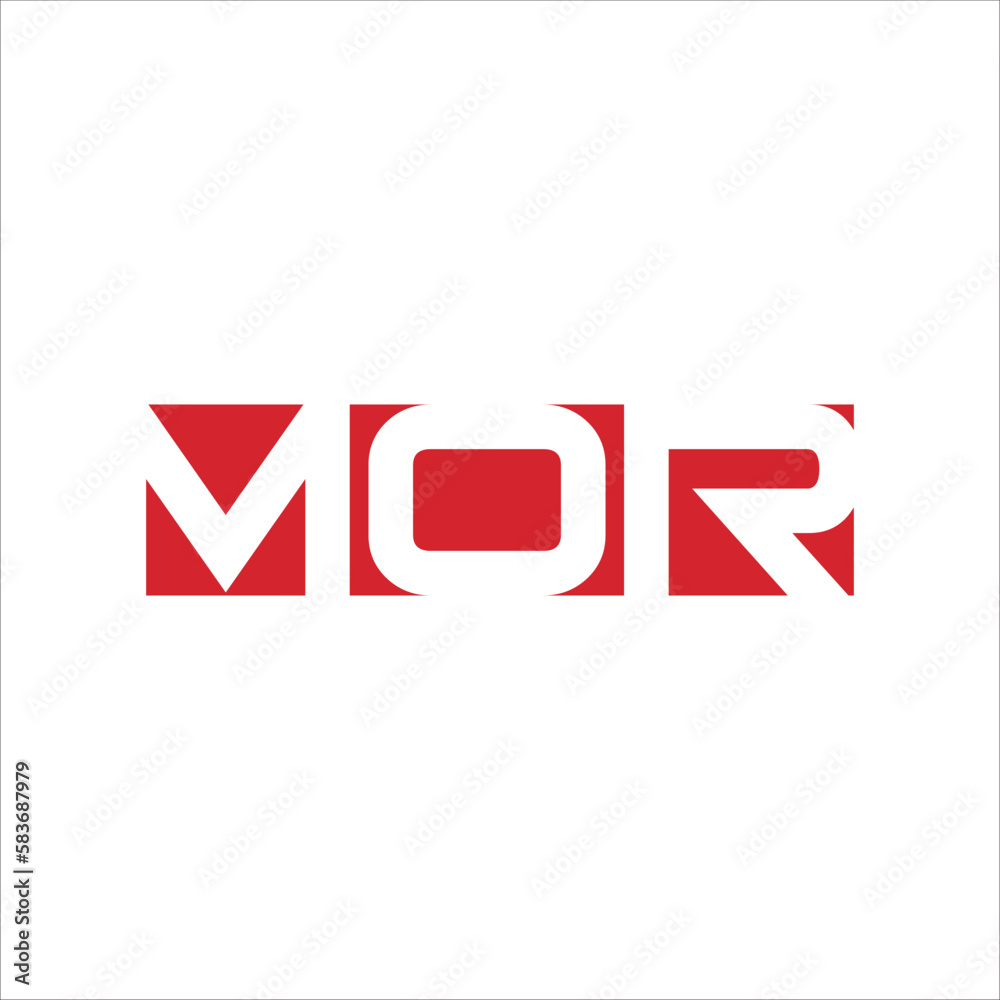 MOR letter logo design on White background Template MOR letter logo design on White background Template