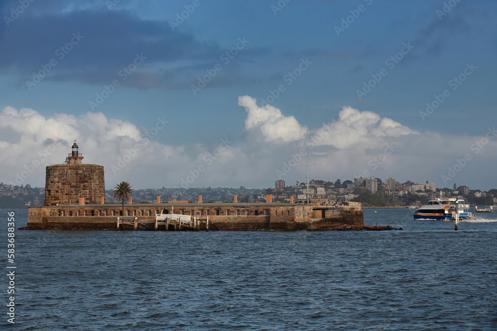 Fort Denison or Pinchgut Island-former penal and defensive premises in the middle of the harbor. Sydney-Australia-563