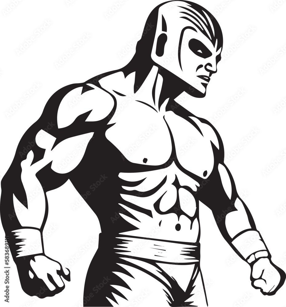 Fototapeta premium Mexican wrestler wearing a mask