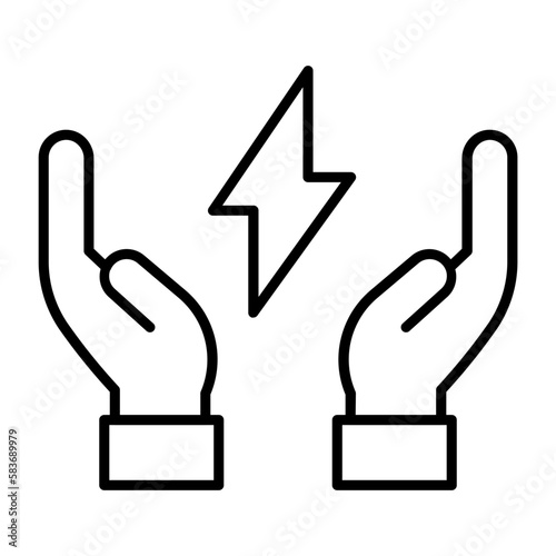 Safe Energy Outline Icon