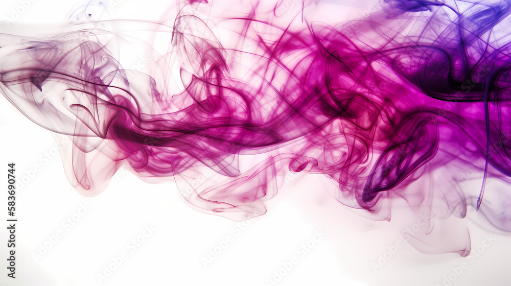 Abstract smoke mist effect with bright colours in pink and purple for header, banner, background, picture, cover, poster or wallpaper