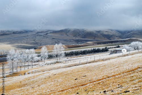 wind and ice at a hill from tafi del valle village Argentina