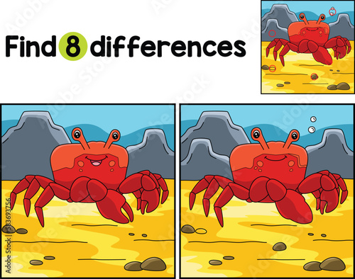 Red Jamaican Crab Find The Differences