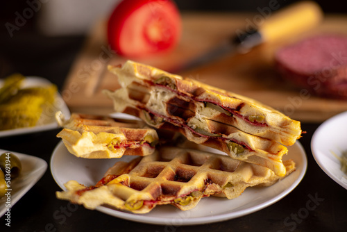 Slika na platnu Pizza waffles, piffle