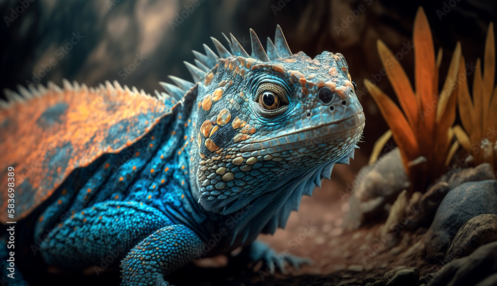 close up of a torquise reptile close up of a torquise reptile