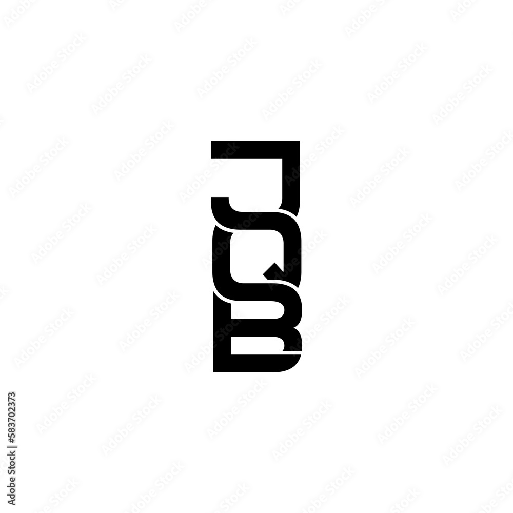 jqb typography letter monogram logo design