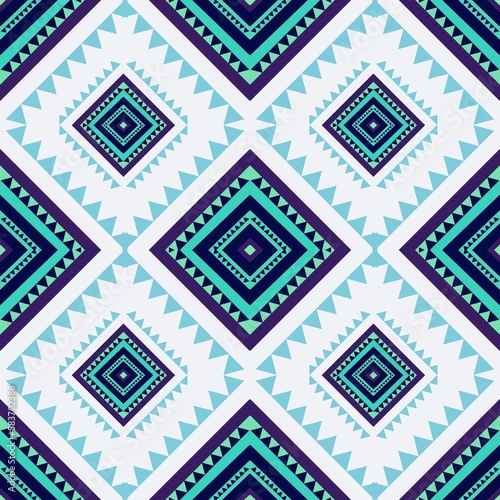 Abstract ethnic ikat chevron pattern background, card, carpet, wallpaper, clothing, wrapping, batik, fabric, illustration, embroidery style, background for decoration.
