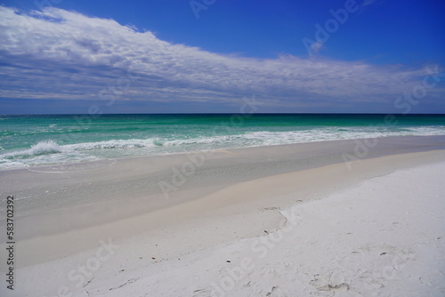 beautiful Destin beach and the Gulf of Mexico in Destin  Florida
