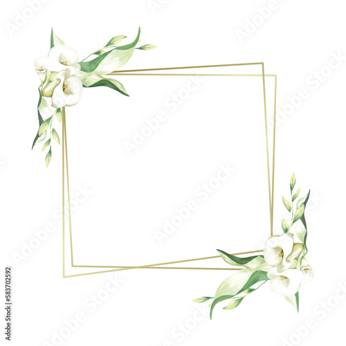 Frame with Lily Flower 