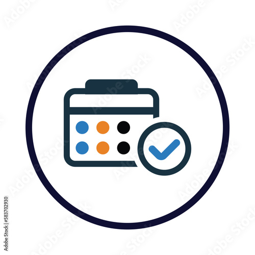 calendar, schedule, checker, calendar schedule icon