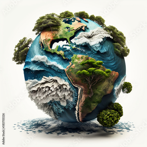 Fototapeta Naklejka Na Ścianę i Meble -  Planet Earth: Celebrate Arbor Day