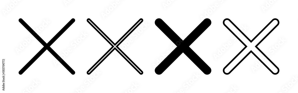 Close icon vector for web and mobile app. Delete sign and symbol. cross sign Close icon vector for web and mobile app. Delete sign and symbol. cross sign