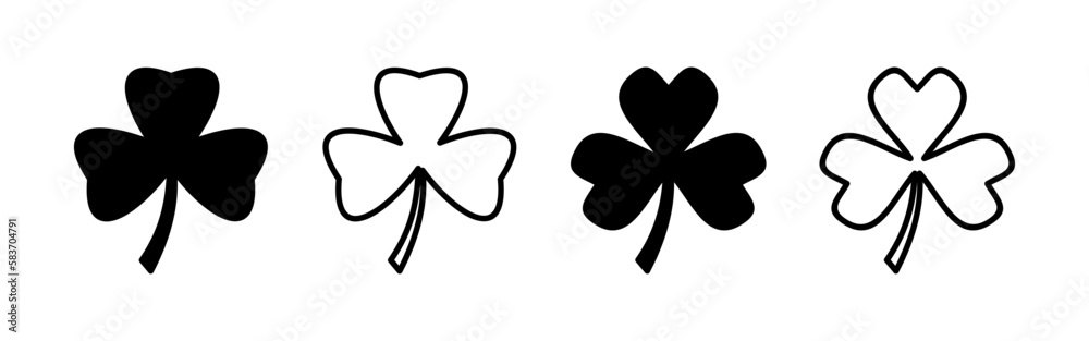 Clover icon vector for web and mobile app. clover sign and symbol. four leaf clover icon. Clover icon vector for web and mobile app. clover sign and symbol. four leaf clover icon.