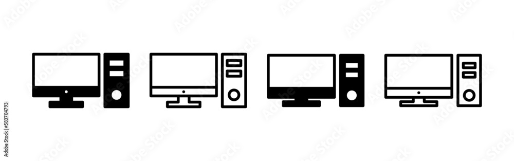 Computer icon vector for web and mobile app. computer monitor sign and symbol Computer icon vector for web and mobile app. computer monitor sign and symbol