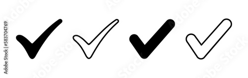 Check mark icon vector for web and mobile app. Tick mark sign and symbol