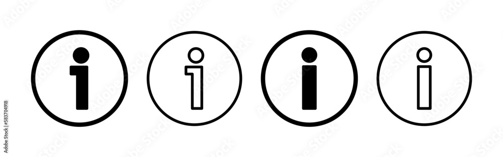 Info sign icon vector for web and mobile app. about us sign and symbol. Faq icon Info sign icon vector for web and mobile app. about us sign and symbol. Faq icon