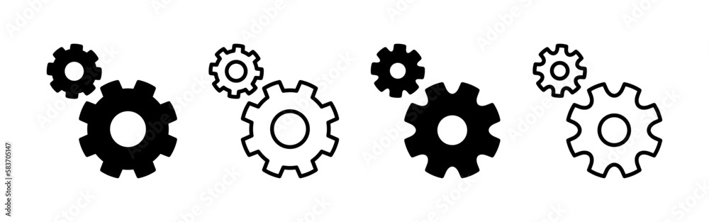 setting Icon vector for web and mobile app. Cog settings sign and symbol. Gear Sign setting Icon vector for web and mobile app. Cog settings sign and symbol. Gear Sign