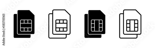 Sim card icon vector for web and mobile app. dual sim card sign and symbol