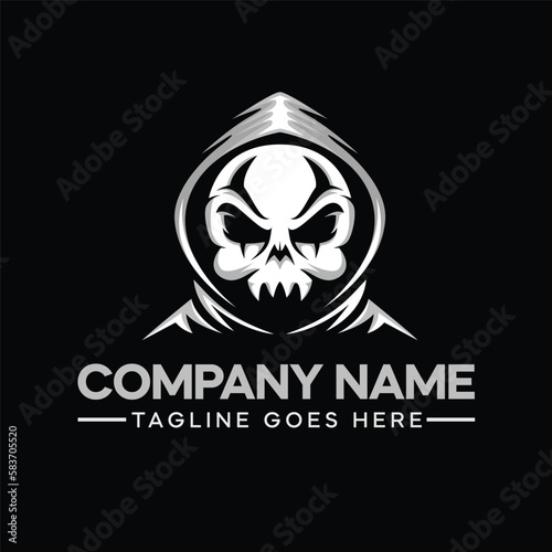 Hacker mascot logo, anonymous hacker hoodie gaming vector esports logo
